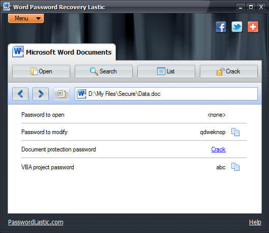 Excel Password Recovery Lastic